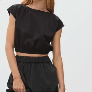 Everlane Bubble Shirt Crop Top Small